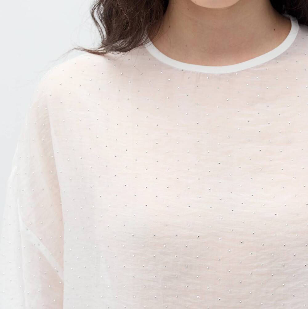 NEW RITA ROW cor crew neck top in white - Picture 9 of 10